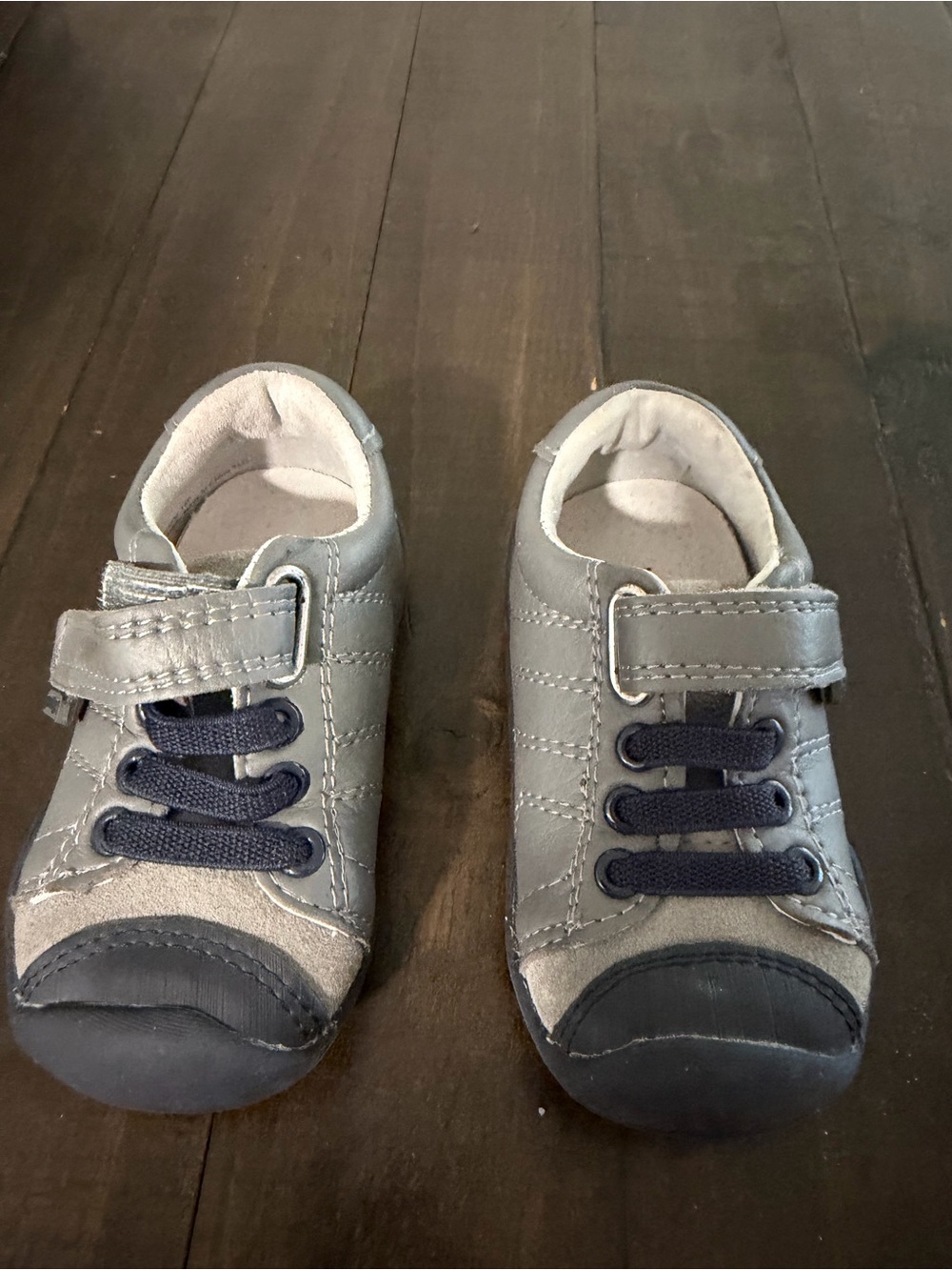 Pediped Grip ’n’ Go Toddler Shoes Gray/Navy – EU Size 20
